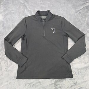 Nike UV Victory 1/4 Zip Pullover Women M Black Standard Dri Fit Golf Embroidered
